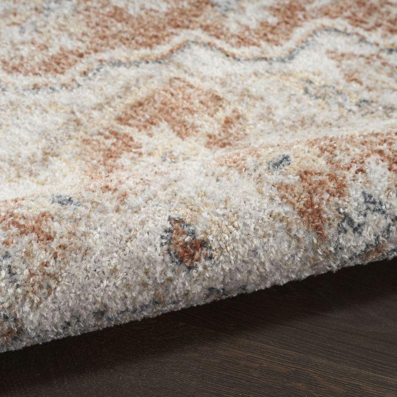Nourison Astra Machine Washable Vintage Medallion Indoor Bathroom, Kitchen Area Rug Gold/Multicolor 3'3" x 5'