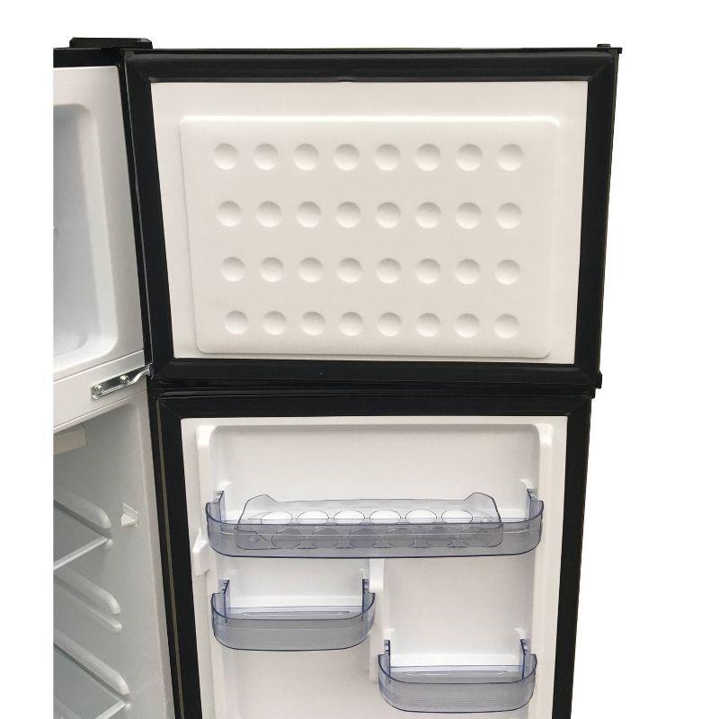 Frigidaire 7.5 cu ft top-Mount Refrigerator - Platinum: Stainless Steel, Freestanding, Adjustable Shelves, Reversible Door