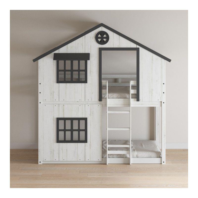 Child Craft Play House Twin Over Twin Standard Bunk Bed