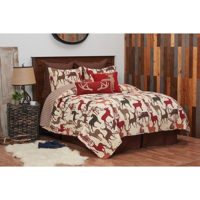 Colton King Brown Cotton Reversible Quilt Set