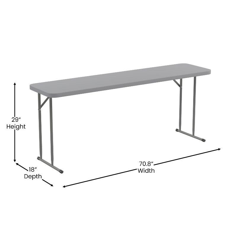 Emma and Oliver 70.8 Inch Plastic Folding Training Table