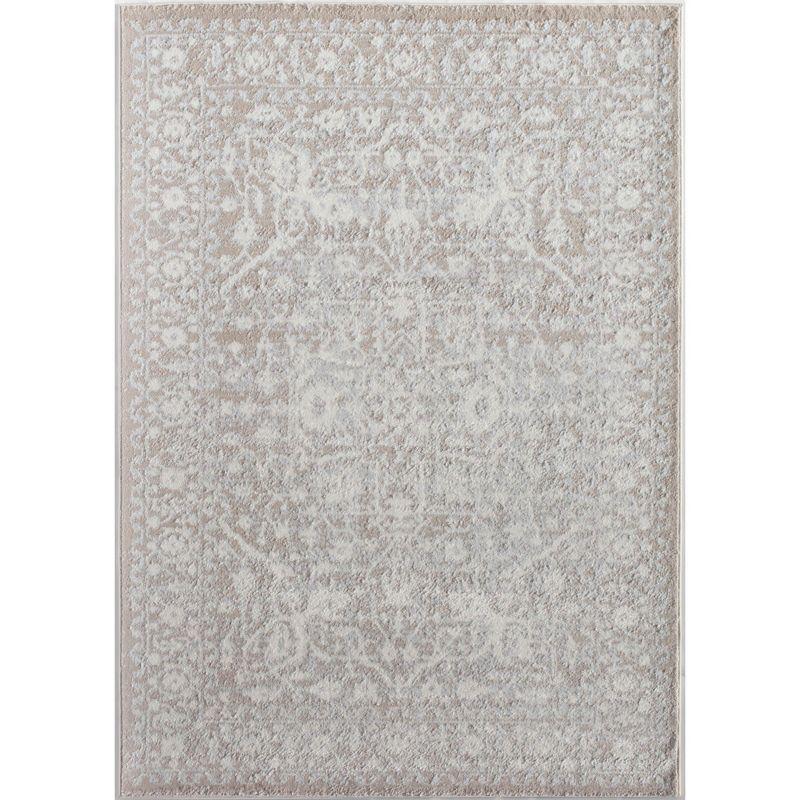 Vanilla Cream 5' x 7' Stain-Resistant Kids Area Rug