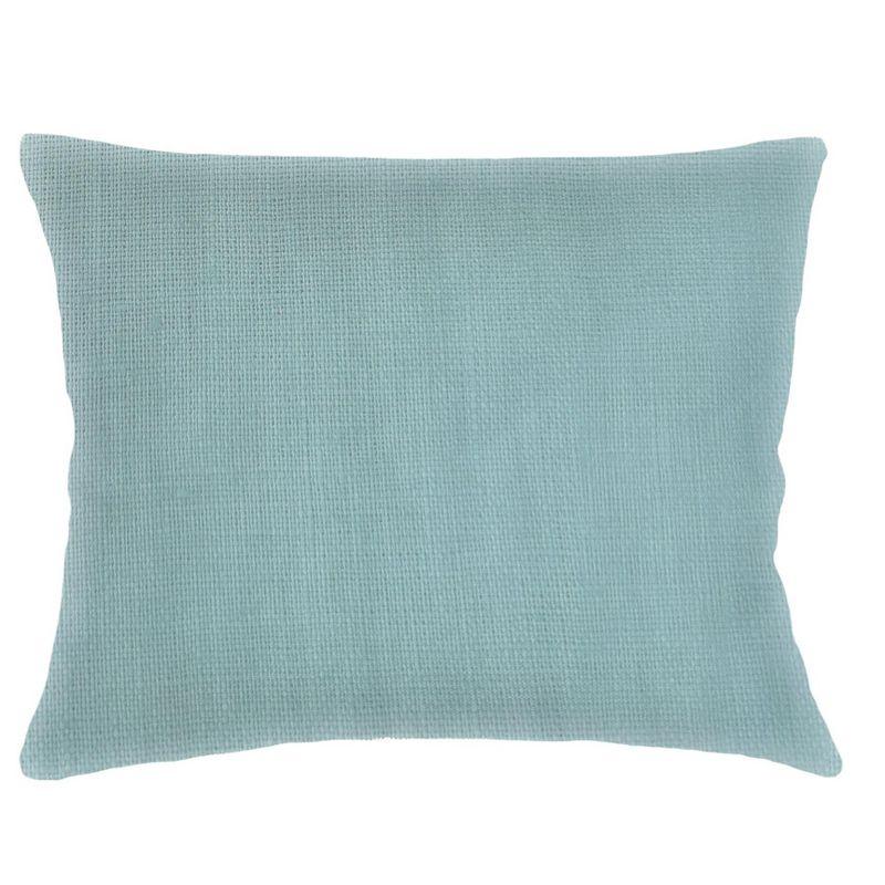 Mist Blue Linen Euro Throw Pillow with Down Fill