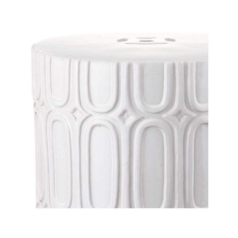 Melody Garden Stool - Indoor/Outdoor - ACS4529 - White - Safavieh