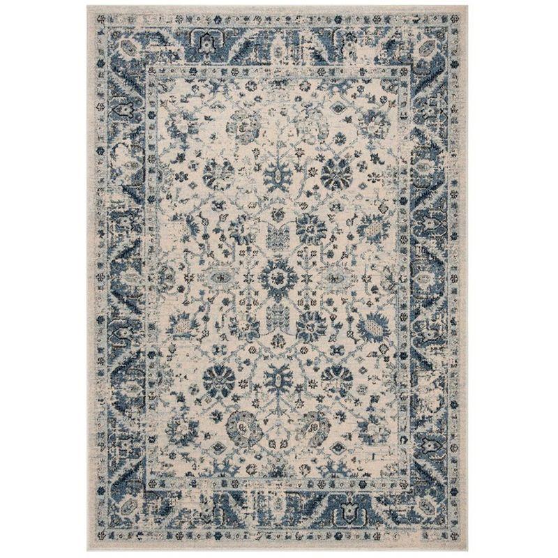 Charleston CHL413 Loomed Indoor Area Rug - Ivory/Blue - 6'x9' - Safavieh