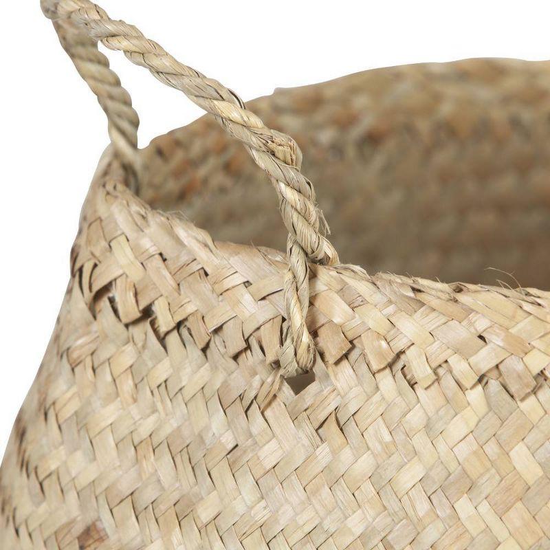 Seagrass Basket with Handles 12" x 19" Natural  - Storied Home