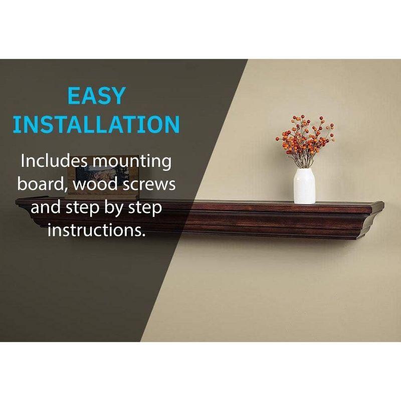 Mantels Direct Colton Floating Wood Fireplace Mantel Shelf