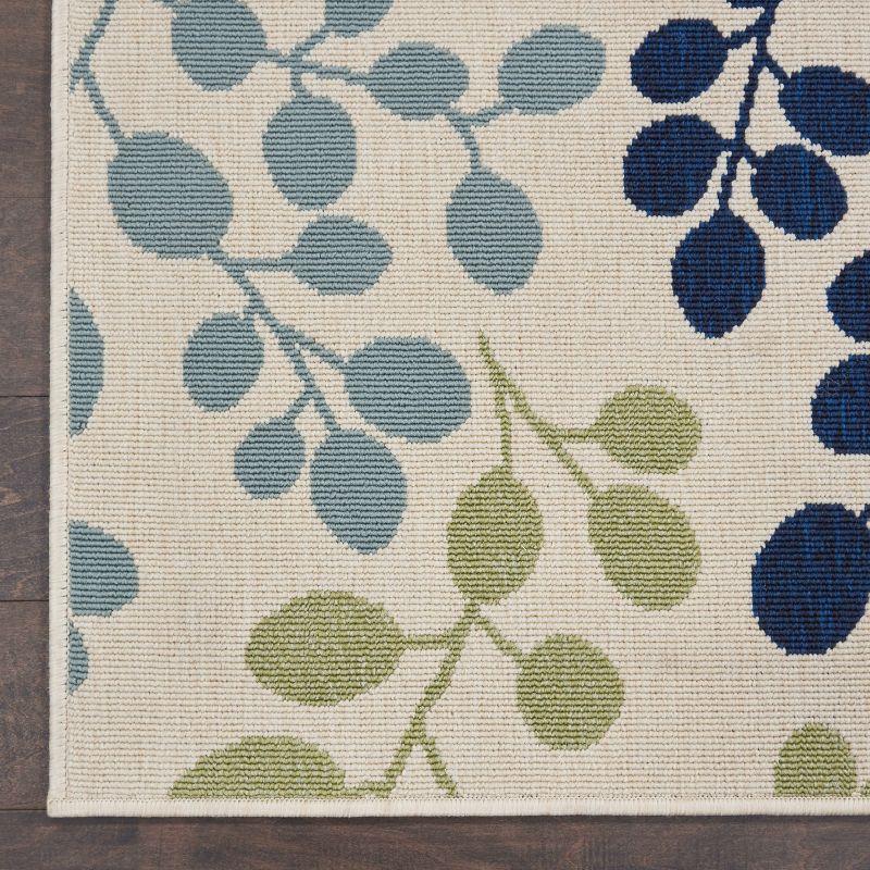 Nourison Caribbean CRB01 Indoor/outdoor Area Rug - Ivory 5'3" x 5'3"square