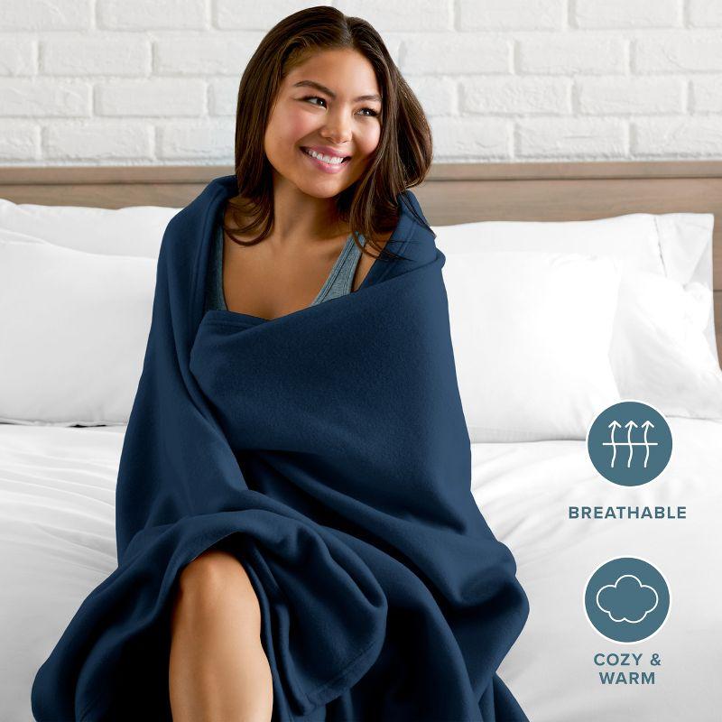 Bare Home Lightweight Polar Fleece Blanket