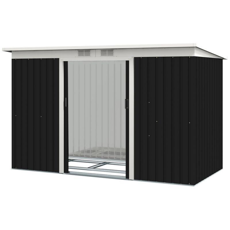 9 ft. W x 4 ft. D Metal Horizontal Tool Shed