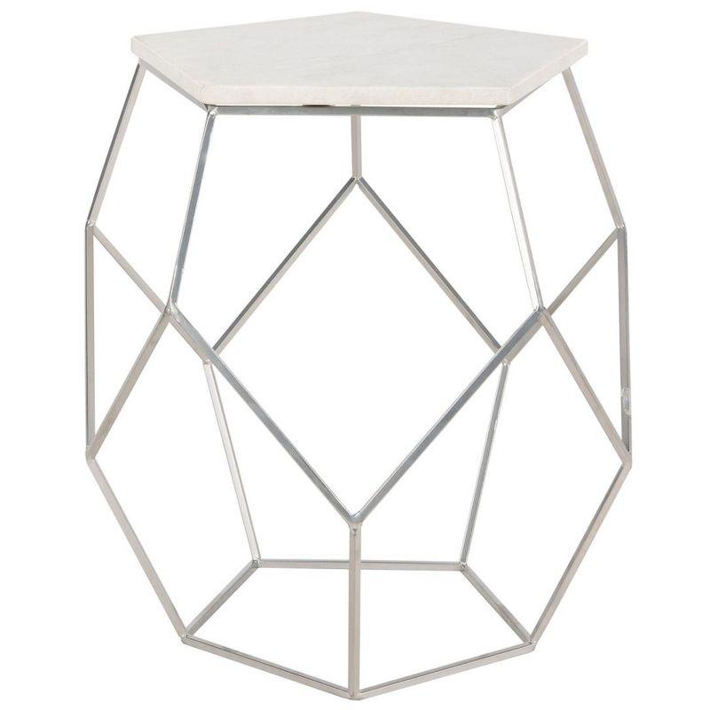 Abella Pentagon Accent Table - Silver - Safavieh.