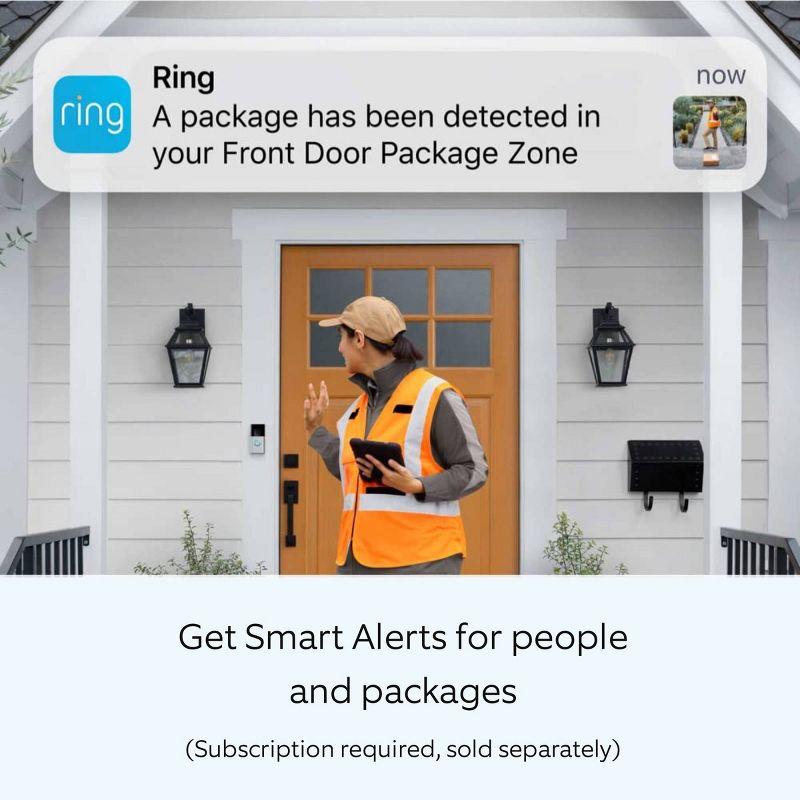 Ring Satin Nickel Wireless Push Button Doorbell