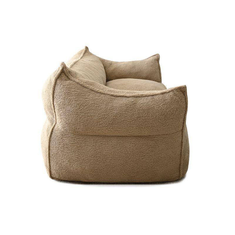 Bailan Teddy Loveseat Sofa,Upholstered Teddy Fabric Bean Bag Loveseat for Small Space-Maison Boucle