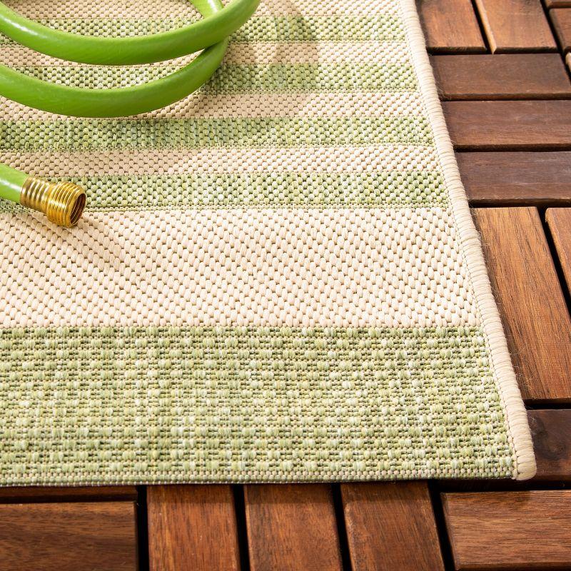 Courtyard CY6062 Power Loomed Indoor/Outdoor Area Rug - Beige/Sweet Pea - 4'x4' - Safavieh.