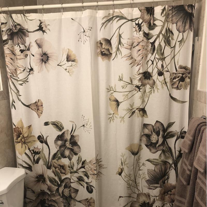Madison Park Cassandra Printed Cotton Shower Curtain