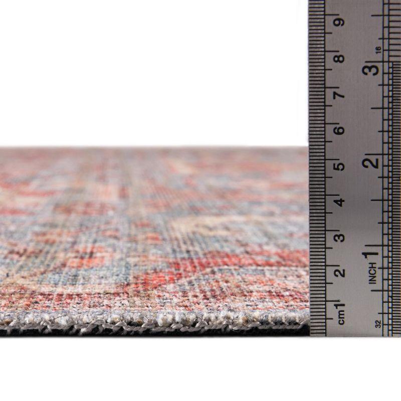 Unique Loom 2' 7 x 12' 0 Nostalgia Olivia Machine Washable Antique Blue Area Rug