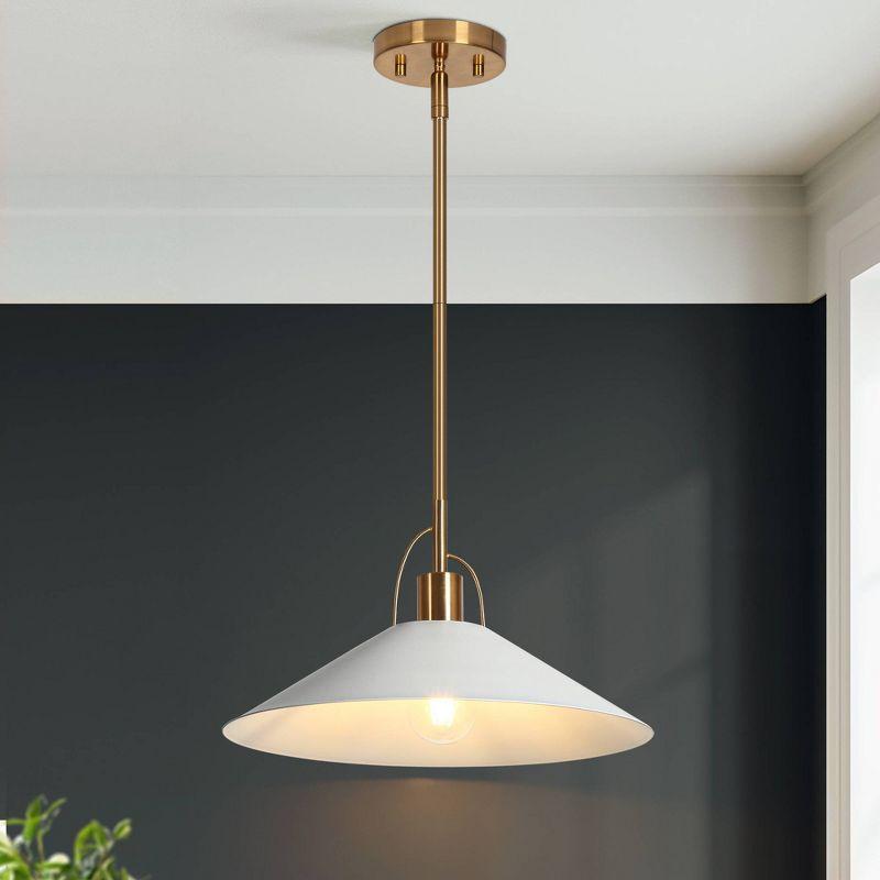 LNC Raratienner 1-Light Polished Gold Dome LED Indoor Pendant Lighitng