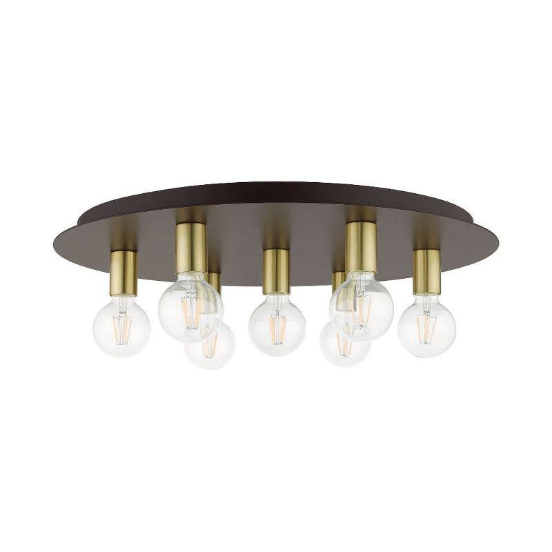 Livex Lighting Hillview 7 - Light Flush Mount in  Bronze