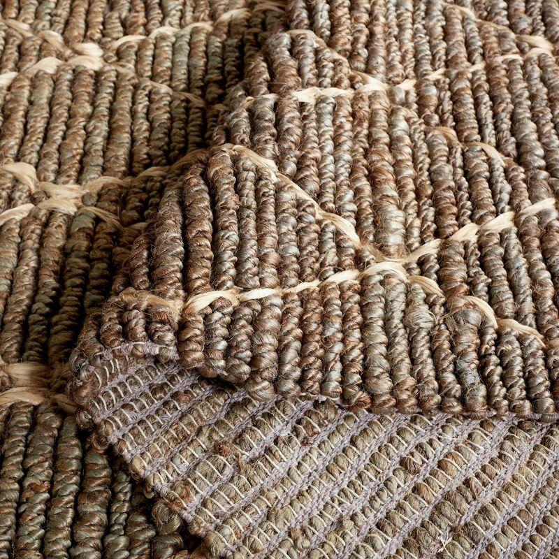Natural Fiber NF951 Hand Loomed Indoor Area Rug - Natural/Grey - 6'x6' - Safavieh