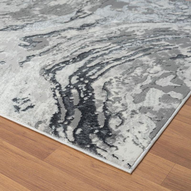 Luxe Weavers Marble Swirl Gray 5x7 Area Rug