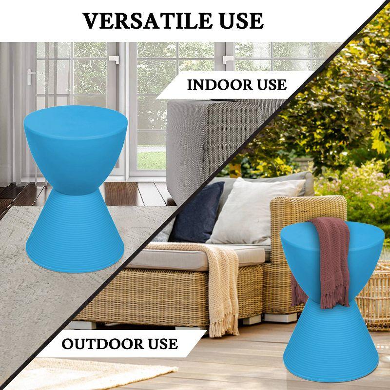 LeisureMod Boyd Modern Round Plastic Side Table