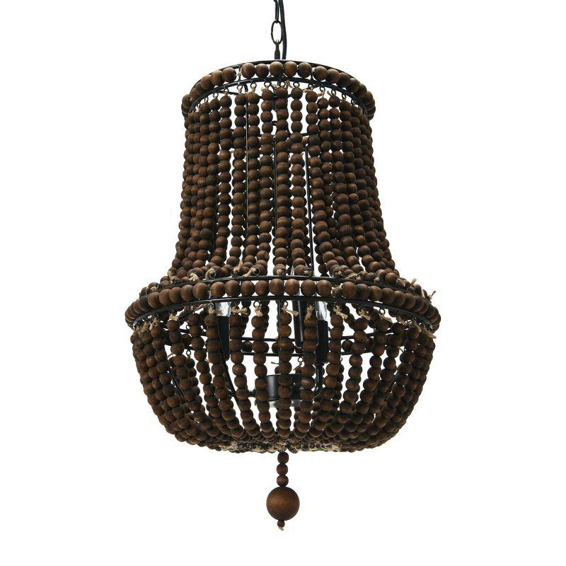 Storied Home Draped Wood Bead Chandelier
