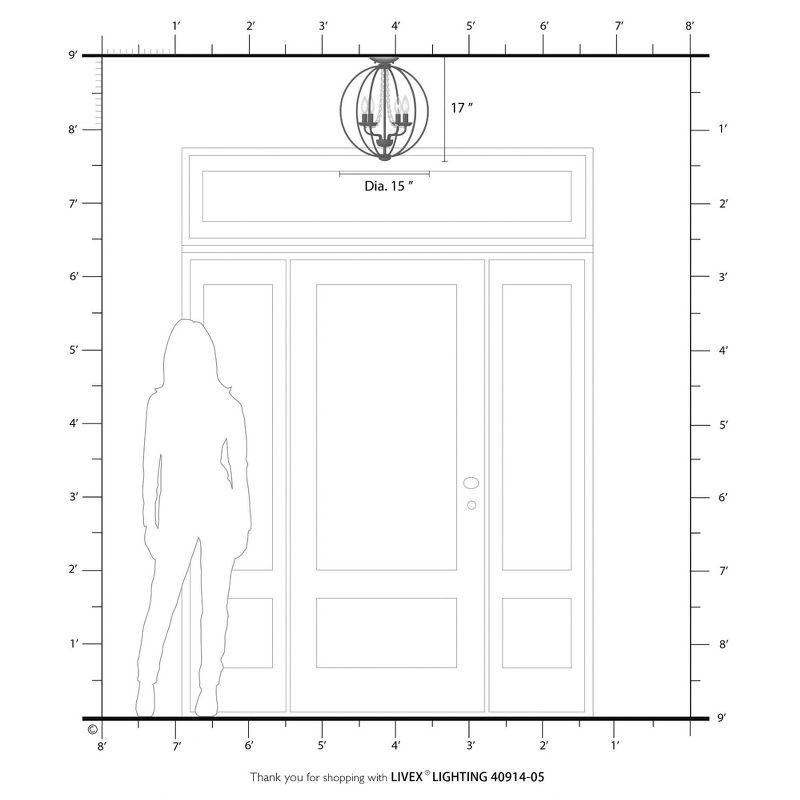 Livex Lighting Arabella 4 - Light Chandelier in  Polished Chrome