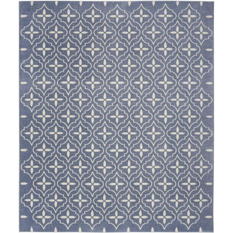 Nourison Essentials Blue/Ivory Indoor/Outdoor Area Rug
