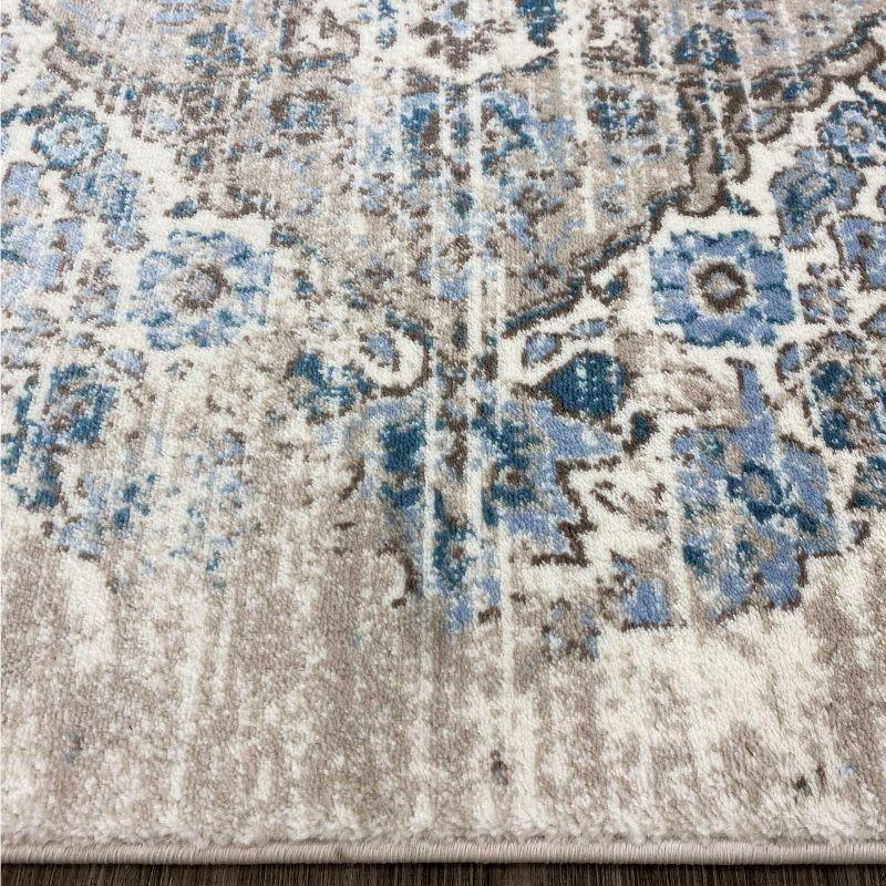 Luxe Weavers Victoria Collection Cream 2x7 Floral Area Rug