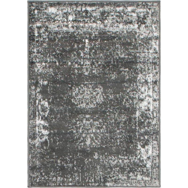 Casino Sofia Dark Grey 2'2" x 3'1" Reversible Synthetic Rug