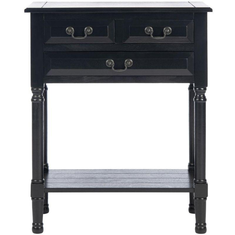 Primrose 3 Drawer Console Table - CNS5707B - Black - Safavieh