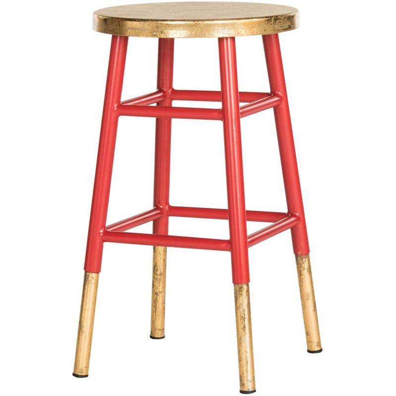 Emery Dipped Gold Leaf Counter Stool  - Safavieh