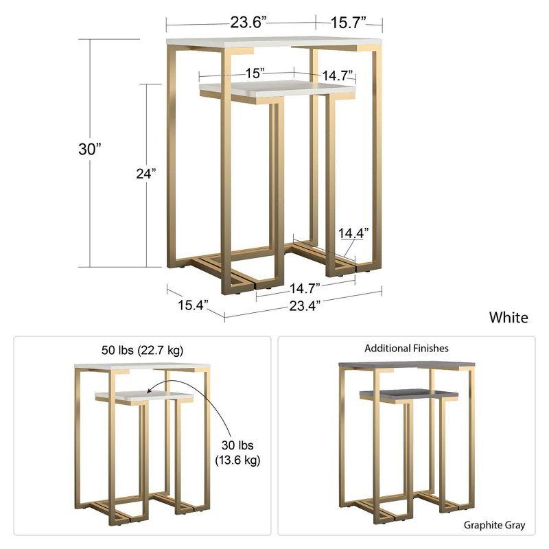 Camila Sled Nesting Tables with Storage