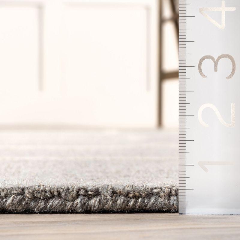 Nuloom James Geometric 5x8 Wool Indoor Area Rug for Living Room Bedroom Dining Room Kitchen, Grey