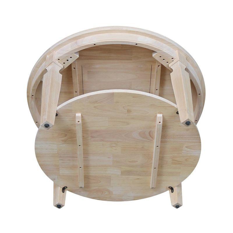 Vista Round Coffee Table Natural - International Concepts: Solid Wood, Parawood, 20.3"H x 38"W