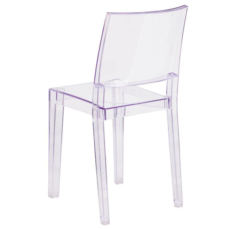 Emma and Oliver Transparent Stacking Side Chair