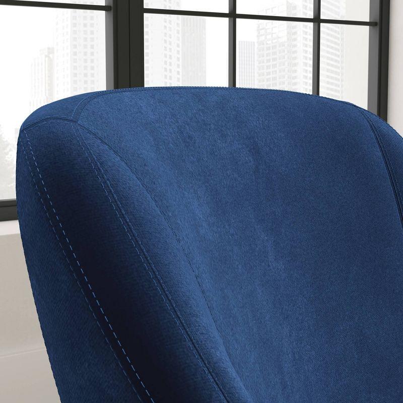 Harvey Park Occasional Accent Chair Dark Blue - Sauder: Velvet Upholstery, Metal Legs