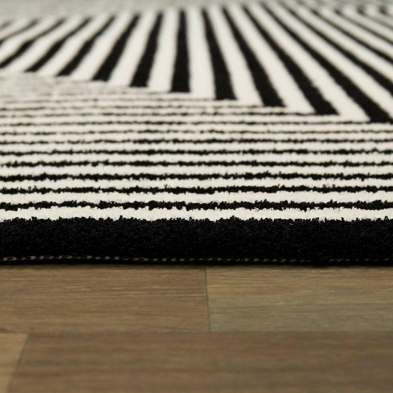 Hamilton 8' x 10' Black Synthetic Easy-Care Contemporary Rug