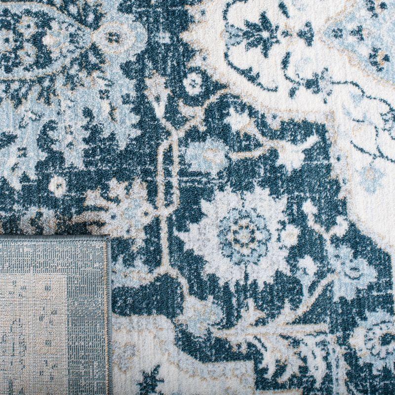 Isabella ISA936 Power Loomed Area Rug - Navy/Creme - 4'x6' - Safavieh