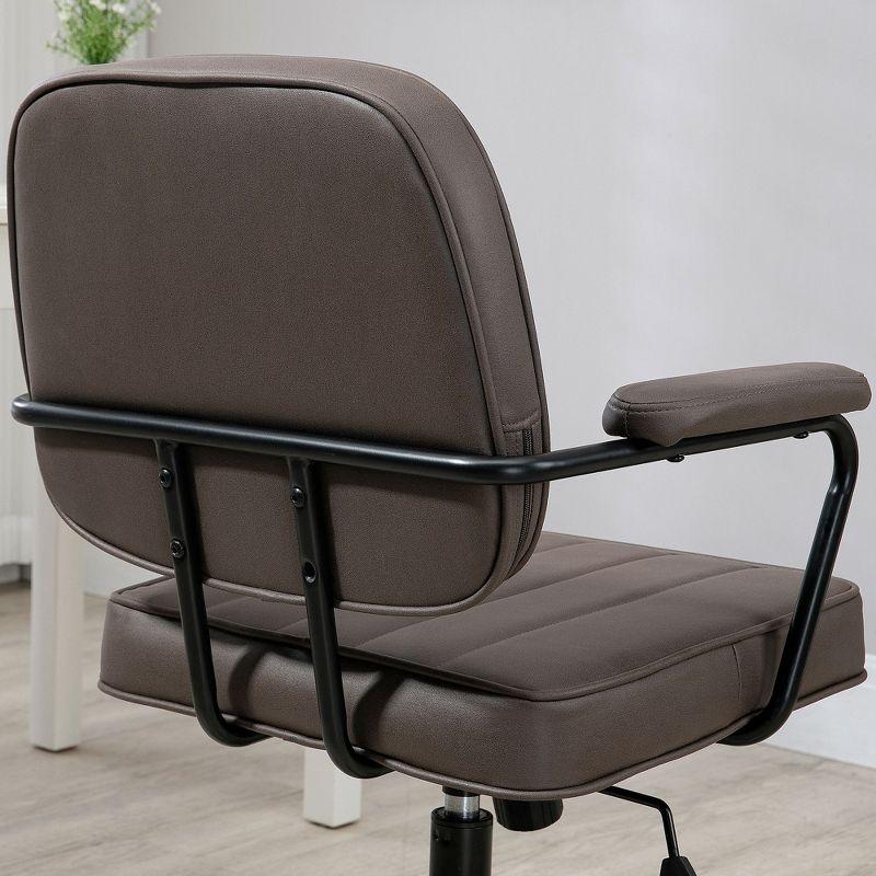 Vinsetto Home Office Chair, Microfiber Computer Desk Chair with Swivel Wheels, Adjustable Height, and Tilt Function