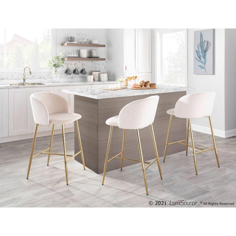 Set of 2 Fran Contemporary Counter Height Barstools - LumiSource