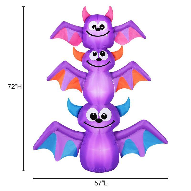 Occasions AIRFLOWZ INFLATABLE BAT STACK  6FT, 6 ft Tall, Purple