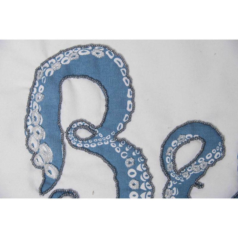 C&F Home Octopus Beach Printed and Beaded Throw Pillow