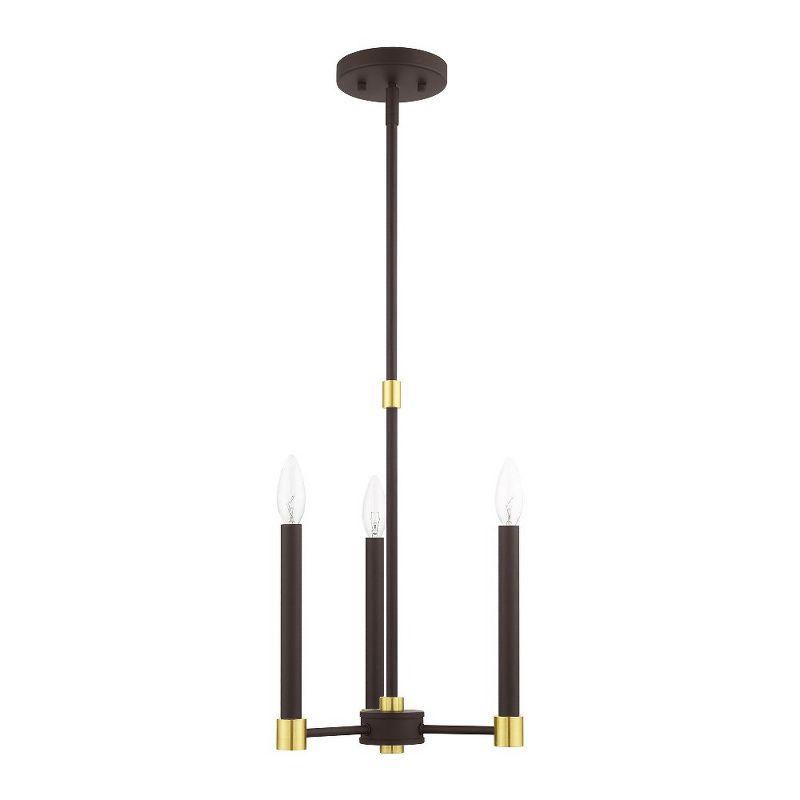 Livex Lighting Karlstad 3 - Light Chandelier in  Bronze/Satin Brass