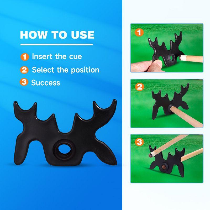 GSE Plastic Slip-On Billiard Cue Bridge Head – Moosehead Design, Universal Fit, Pool Billiard Accessories (2-Pack)