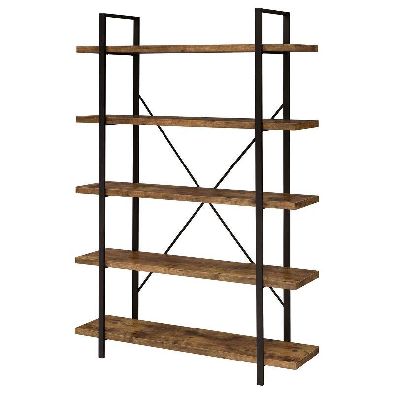 70" Cole 5 Shelf Bookcase with Frame - Coaster