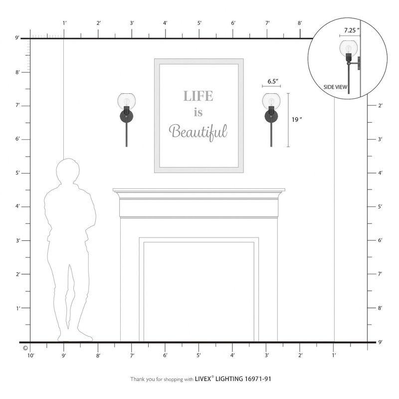 Livex Lighting Downtown 1 - Light Sconce in  Brushed Nickel