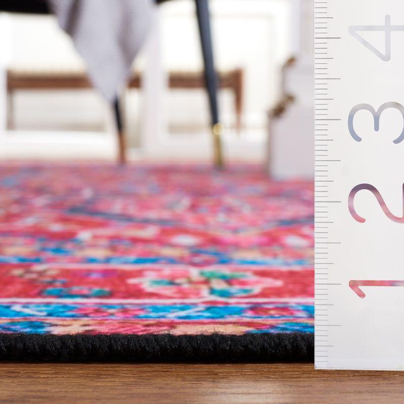 Tucson TSN121 Power Loomed Machine Washable Area Rug - Navy/Red - 3'x5' - Safavieh.