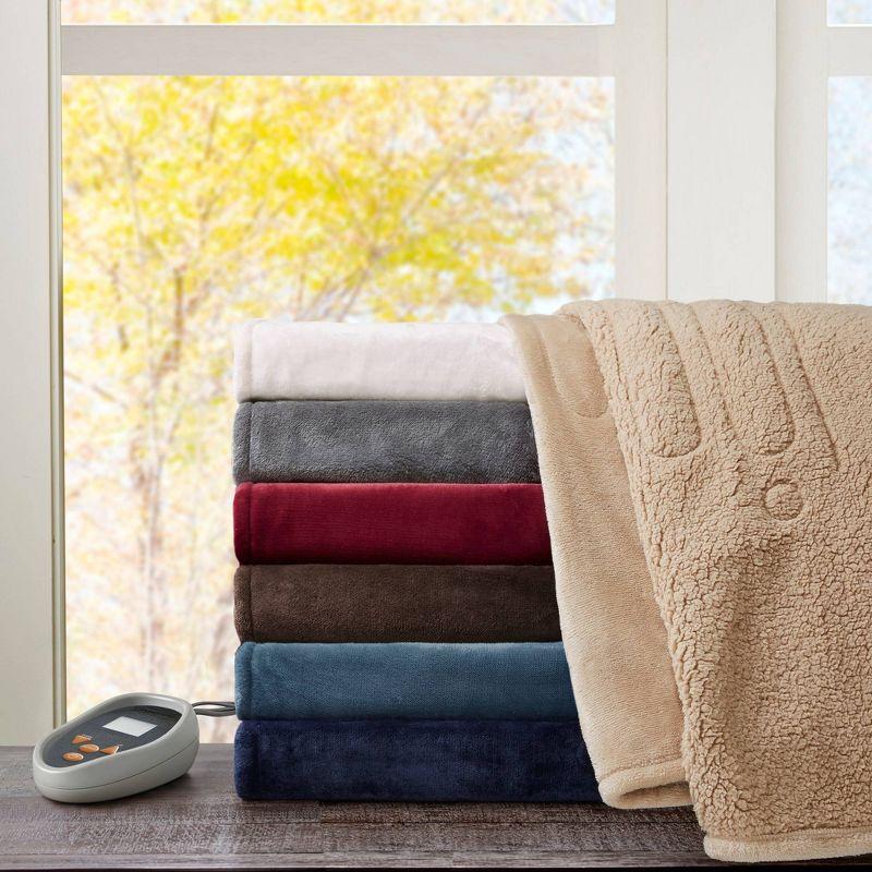 Beautyrest Beautyrest Heated Oversized Microlight to Berber Blanket