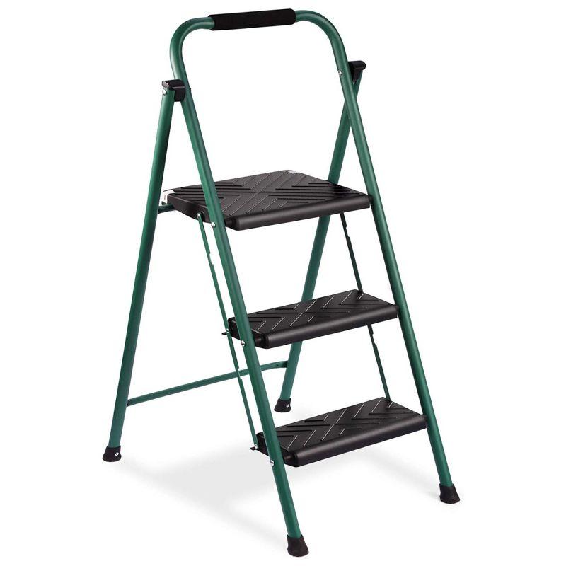 Delxo 3 - Step Steel Lightweight Folding Step Ladder